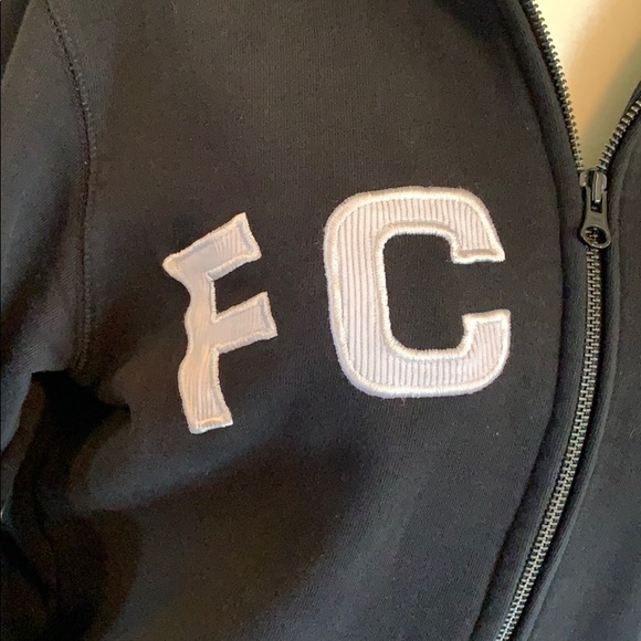 French Connection UK black/white zip sweatshirt - Picture 2 of 6